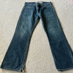 Levi’s low boot cut jeans.
